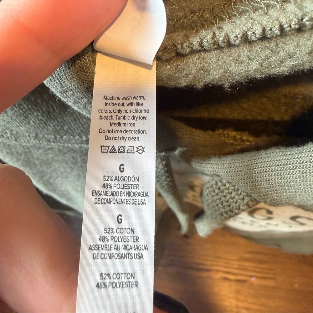 Troegs Independent Brewing Bella Canvas Sage Fleece Cropped Hoodie Size Large - Picture 3 of 5